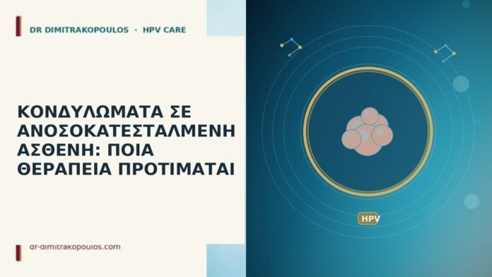 ΚΟΝΔΥΛΩΜΑΤΑ ΣΕ ΑΝΟΣΟΚΑΤΕΣΤΑΛΜΕΝΗ ΑΣΘΕΝΗ: ΠΟΙΑ ΘΕΡΑΠΕΙΑ ΠΡΟΤΙΜΑΤΑΙ κονδυλώματα ανοσοκατεσταλμένη θεραπεία