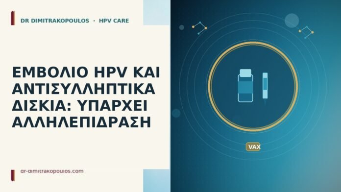 ΕΜΒΟΛΙΟ HPV ΚΑΙ ΑΝΤΙΣΥΛΛΗΠΤΙΚΑ ΔΙΣΚΙΑ: ΥΠΑΡΧΕΙ ΑΛΛΗΛΕΠΙΔΡΑΣΗ εμβόλιο HPV αντισυλληπτικά δισκία