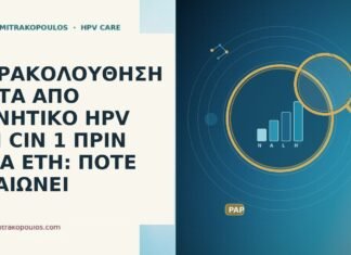 ΠΑΡΑΚΟΛΟΥΘΗΣΗ ΜΕΤΑ ΑΠΟ ΑΡΝΗΤΙΚΟ HPV ΚΑΙ CIN 1 ΠΡΙΝ ΤΡΙΑ ΕΤΗ: ΠΟΤΕ ΑΡΑΙΩΝΕΙ αρνητικό HPV και παλαιό CIN 1