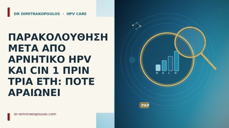 αρνητικό HPV και παλαιό CIN 1