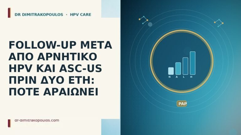 follow-up αρνητικό HPV ASC-US δύο έτη
