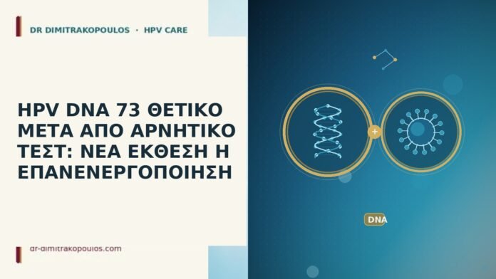 HPV DNA 73 ΘΕΤΙΚΟ ΜΕΤΑ ΑΠΟ ΑΡΝΗΤΙΚΟ ΤΕΣΤ: ΝΕΑ ΕΚΘΕΣΗ Η ΕΠΑΝΕΝΕΡΓΟΠΟΙΗΣΗ HPV DNA 73 μετά αρνητικό τεστ