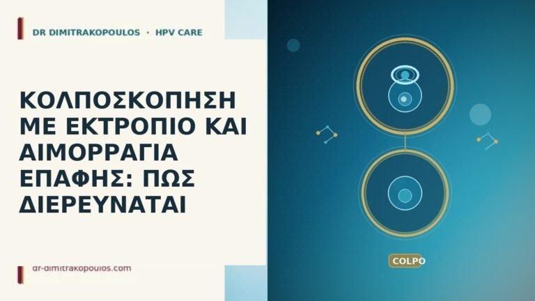 κολποσκόπηση εκτρόπιο αιμορραγία επαφής