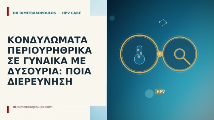 ΚΟΝΔΥΛΩΜΑΤΑ ΠΕΡΙΟΥΡΗΘΡΙΚΑ ΣΕ ΓΥΝΑΙΚΑ ΜΕ ΔΥΣΟΥΡΙΑ: ΠΟΙΑ ΔΙΕΡΕΥΝΗΣΗ κονδυλώματα περιουρηθρικά δυσουρία