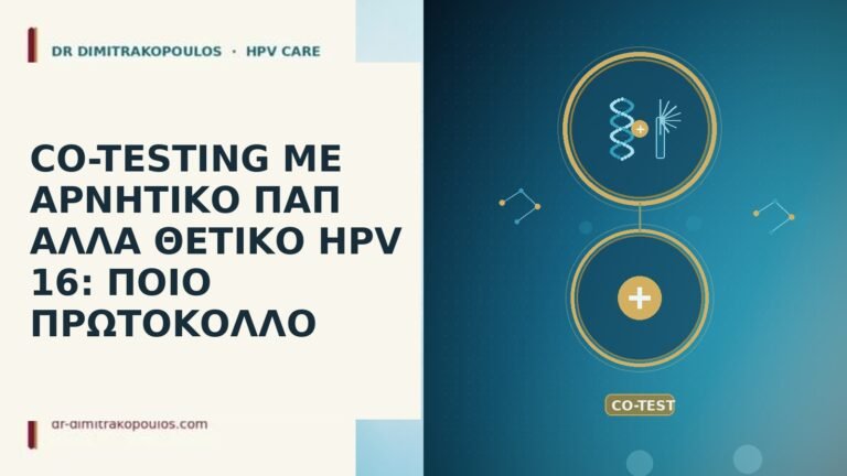 co-testing αρνητικο Παπ θετικο HPV 16