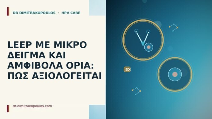 LEEP ΜΕ ΜΙΚΡΟ ΔΕΙΓΜΑ ΚΑΙ ΑΜΦΙΒΟΛΑ ΟΡΙΑ: ΠΩΣ ΑΞΙΟΛΟΓΕΙΤΑΙ LEEP μικρο δειγμα αμφιβολα ορια