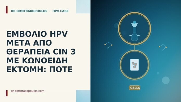 εμβολιο HPV μετα CIN 3 κωνοειδη