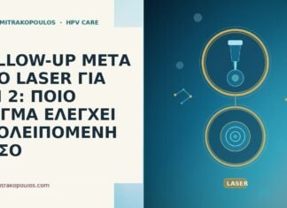 FOLLOW-UP ΜΕΤΑ ΑΠΟ LASER ΓΙΑ CIN 2: ΠΟΙΟ ΔΕΙΓΜΑ ΕΛΕΓΧΕΙ ΥΠΟΛΕΙΠΟΜΕΝΗ ΝΟΣΟ follow up μετα laser CIN 2 HPV