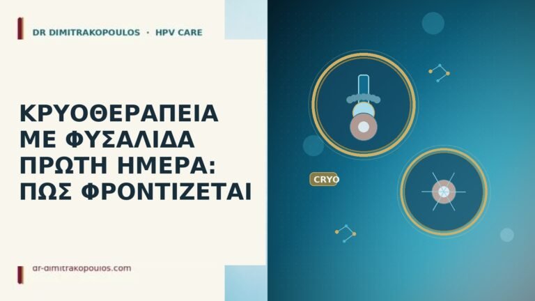 κρυοθεραπεια φυσαλιδα πρωτη ημερα φροντιδα