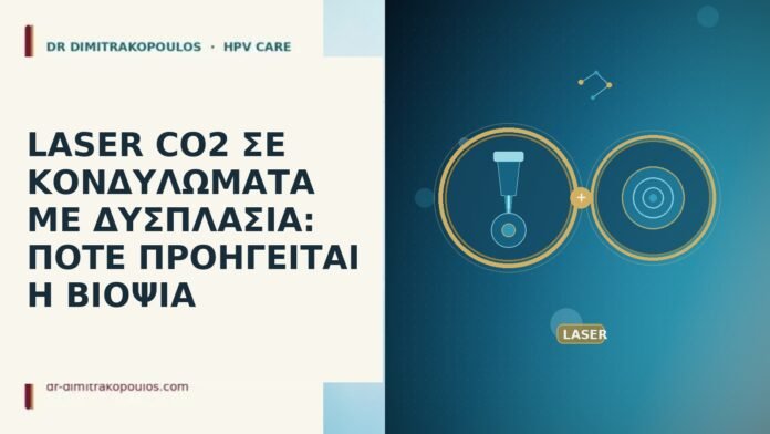 LASER CO2 ΣΕ ΚΟΝΔΥΛΩΜΑΤΑ ΜΕ ΔΥΣΠΛΑΣΙΑ: ΠΟΤΕ ΠΡΟΗΓΕΙΤΑΙ Η ΒΙΟΨΙΑ laser CO2 κονδυλωματα δυσπλασια βιοψια