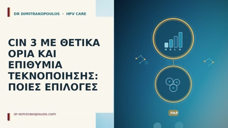 CIN 3 θετικα ορια επιθυμια τεκνοποιησης