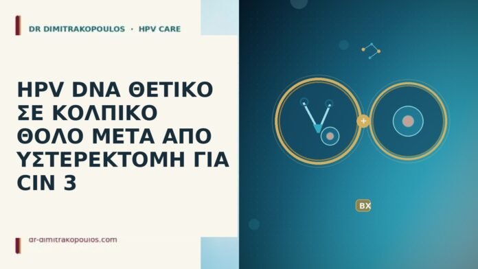 HPV DNA κολπικος θολος μετα υστερεκτομη CIN 3