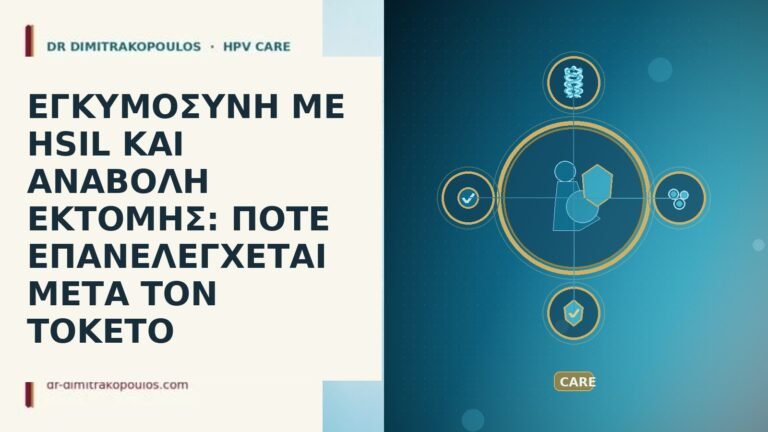 εγκυμοσυνη HSIL αναβολη εκτομης επανελεγχος μετα τοκετο