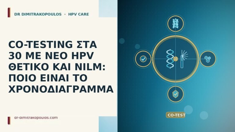 co-testing ηλικια 30 νεο HPV θετικο NILM χρονοδιαγραμμα