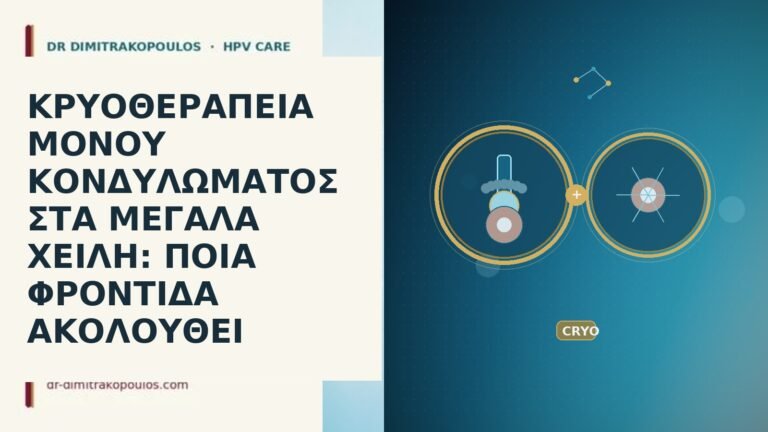 κρυοθεραπεια μονο κονδυλωμα μεγαλα χειλη φροντιδα