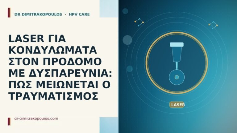 laser κονδυλωματα προδομος δυσπαρεια τραυματισμος