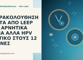 ΠΑΡΑΚΟΛΟΥΘΗΣΗ ΜΕΤΑ ΑΠΟ LEEP ΜΕ ΑΡΝΗΤΙΚΑ ΟΡΙΑ ΑΛΛΑ HPV ΘΕΤΙΚΟ ΣΤΟΥΣ 12 ΜΗΝΕΣ παρακολουθηση μετα LEEP αρνητικα ορια HPV θετικο 12 μηνες