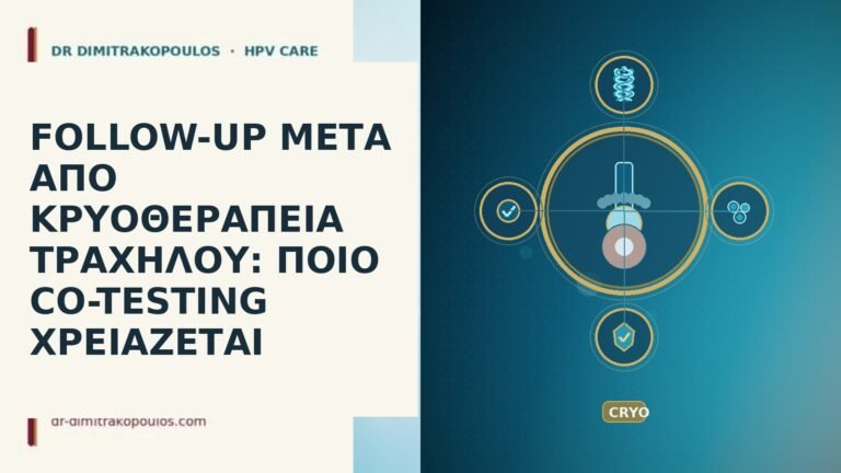 follow-up μετα απο κρυοθεραπεια τραχηλου ποιο co-testing χρειαζεται