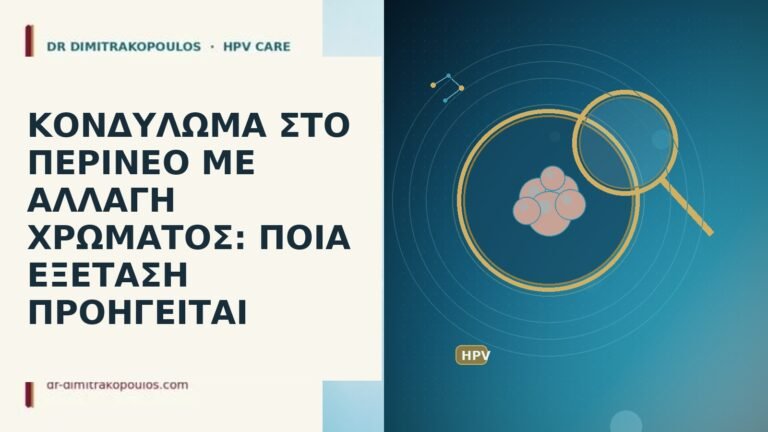 κονδυλωμα στο περινεο με αλλαγη χρωματος ποια εξεταση προηγειται