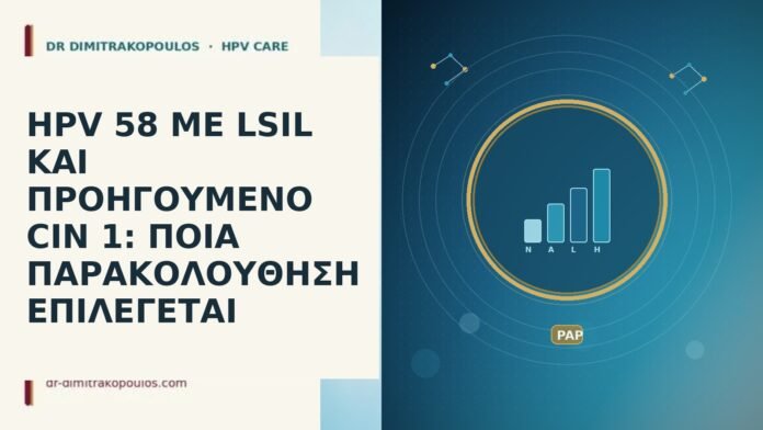 HPV 58 ΜΕ LSIL ΚΑΙ ΠΡΟΗΓΟΥΜΕΝΟ CIN 1: ΠΟΙΑ ΠΑΡΑΚΟΛΟΥΘΗΣΗ