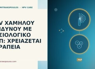 HPV ΧΑΜΗΛΟΥ ΚΙΝΔΥΝΟΥ ΜΕ ΦΥΣΙΟΛΟΓΙΚΟ ΠΑΠ: ΧΡΕΙΑΖΕΤΑΙ ΘΕΡΑΠΕΙΑ HPV ΧΑΜΗΛΟΥ ΚΙΝΔΥΝΟΥ ΜΕ ΦΥΣΙΟΛΟΓΙΚΟ ΠΑΠ: ΧΡΕΙΑΖΕΤΑΙ ΘΕΡΑΠΕΙΑ