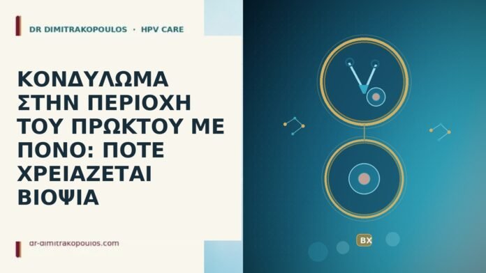 ΚΟΝΔΥΛΩΜΑ ΣΤΗΝ ΠΕΡΙΟΧΗ ΤΟΥ ΠΡΩΚΤΟΥ ΜΕ ΠΟΝΟ: ΠΟΤΕ ΧΡΕΙΑΖΕΤΑΙ ΒΙΟΨΙΑ