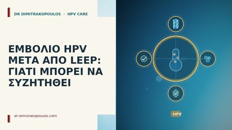 ΕΜΒΟΛΙΟ HPV ΜΕΤΑ ΑΠΟ LEEP: ΓΙΑΤΙ ΜΠΟΡΕΙ ΝΑ ΣΥΖΗΤΗΘΕΙ