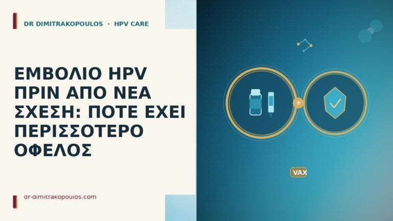 ΕΜΒΟΛΙΟ HPV ΠΡΙΝ ΑΠΟ ΝΕΑ ΣΧΕΣΗ: ΠΟΤΕ ΕΧΕΙ ΠΕΡΙΣΣΟΤΕΡΟ ΟΦΕΛΟΣ