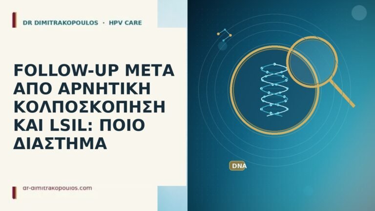 FOLLOW-UP ΜΕΤΑ ΑΠΟ ΑΡΝΗΤΙΚΗ ΚΟΛΠΟΣΚΟΠΗΣΗ ΚΑΙ LSIL: ΠΟΙΟ ΔΙΑΣΤΗΜΑ