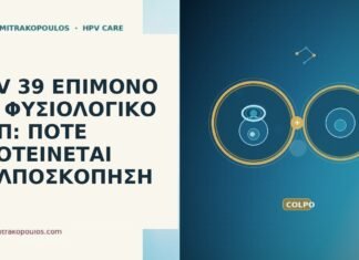 HPV 39 ΕΠΙΜΟΝΟ ΜΕ ΦΥΣΙΟΛΟΓΙΚΟ ΠΑΠ: ΠΟΤΕ ΠΡΟΤΕΙΝΕΤΑΙ ΚΟΛΠΟΣΚΟΠΗΣΗ