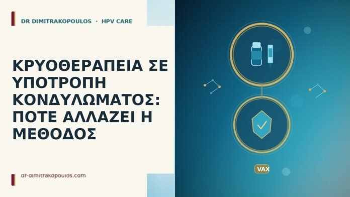 ΚΡΥΟΘΕΡΑΠΕΙΑ ΣΕ ΥΠΟΤΡΟΠΗ ΚΟΝΔΥΛΩΜΑΤΟΣ: ΠΟΤΕ ΑΛΛΑΖΕΙ Η ΜΕΘΟΔΟΣ
