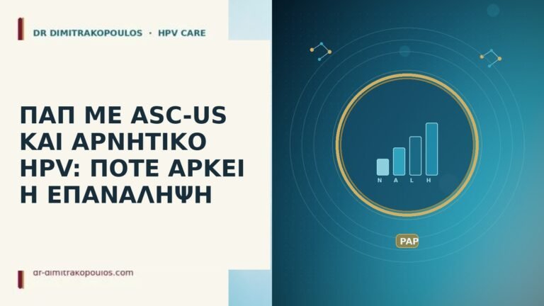 ΠΑΠ ΜΕ ASC-US ΚΑΙ ΑΡΝΗΤΙΚΟ HPV: ΠΟΤΕ ΑΡΚΕΙ Η ΕΠΑΝΑΛΗΨΗ