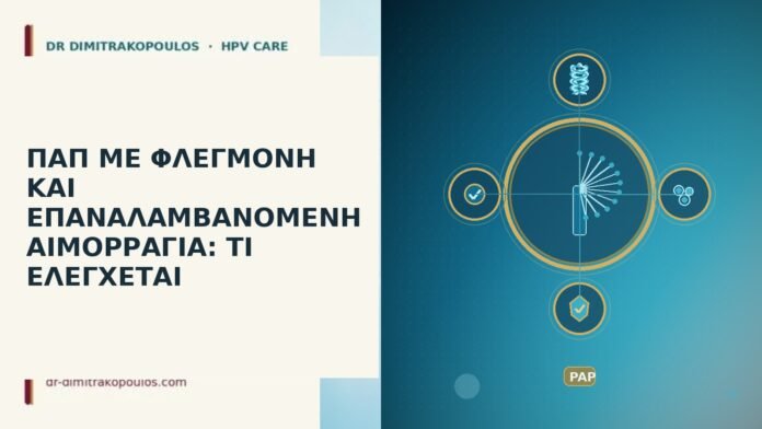 ΠΑΠ ΜΕ ΦΛΕΓΜΟΝΗ ΚΑΙ ΕΠΑΝΑΛΑΜΒΑΝΟΜΕΝΗ ΑΙΜΟΡΡΑΓΙΑ: ΤΙ ΕΛΕΓΧΕΤΑΙ ΠΑΠ ΜΕ ΦΛΕΓΜΟΝΗ ΚΑΙ ΕΠΑΝΑΛΑΜΒΑΝΟΜΕΝΗ ΑΙΜΟΡΡΑΓΙΑ: ΤΙ ΕΛΕΓΧΕΤΑΙ