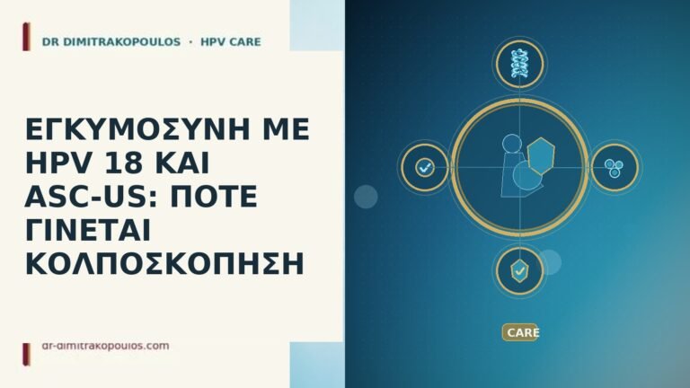 ΕΓΚΥΜΟΣΥΝΗ ΜΕ HPV 18 ΚΑΙ ASC-US: ΠΟΤΕ ΓΙΝΕΤΑΙ ΚΟΛΠΟΣΚΟΠΗΣΗ