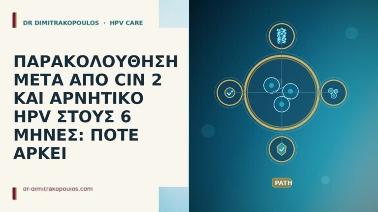 ΠΑΡΑΚΟΛΟΥΘΗΣΗ ΜΕΤΑ ΑΠΟ CIN 2 ΚΑΙ ΑΡΝΗΤΙΚΟ HPV ΣΤΟΥΣ 6