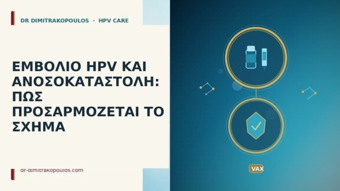 ΕΜΒΟΛΙΟ HPV ΚΑΙ ΑΝΟΣΟΚΑΤΑΣΤΟΛΗ: ΠΩΣ ΠΡΟΣΑΡΜΟΖΕΤΑΙ ΤΟ ΣΧΗΜΑ
