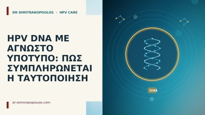 HPV DNA ΜΕ ΑΓΝΩΣΤΟ ΥΠΟΤΥΠΟ: ΠΩΣ ΣΥΜΠΛΗΡΩΝΕΤΑΙ Η ΤΑΥΤΟΠΟΙΗΣΗ