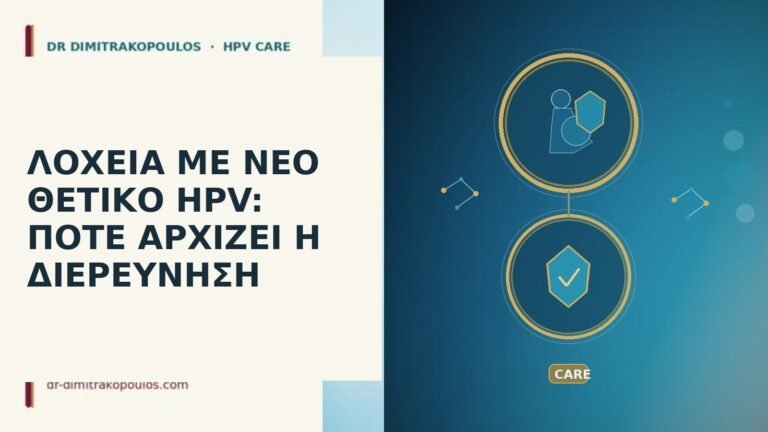 ΛΟΧΕΙΑ ΜΕ ΝΕΟ ΘΕΤΙΚΟ HPV: ΠΟΤΕ ΑΡΧΙΖΕΙ Η ΔΙΕΡΕΥΝΗΣΗ