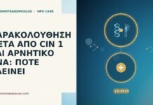ΠΑΡΑΚΟΛΟΥΘΗΣΗ ΜΕΤΑ ΑΠΟ CIN 1 ΚΑΙ ΑΡΝΗΤΙΚΟ DNA: ΠΟΤΕ ΚΛΕΙΝΕΙ