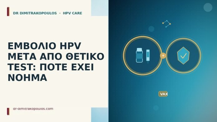 ΕΜΒΟΛΙΟ HPV ΜΕΤΑ ΑΠΟ ΘΕΤΙΚΟ TEST: ΠΟΤΕ ΕΧΕΙ ΝΟΗΜΑ