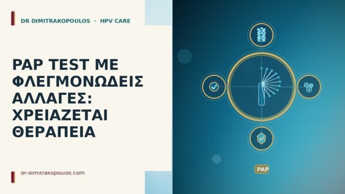PAP TEST ΜΕ ΦΛΕΓΜΟΝΩΔΕΙΣ ΑΛΛΑΓΕΣ: ΧΡΕΙΑΖΕΤΑΙ ΘΕΡΑΠΕΙΑ
