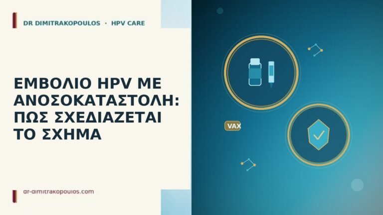 ΕΜΒΟΛΙΟ HPV ΜΕ ΑΝΟΣΟΚΑΤΑΣΤΟΛΗ: ΠΩΣ ΣΧΕΔΙΑΖΕΤΑΙ ΤΟ ΣΧΗΜΑ