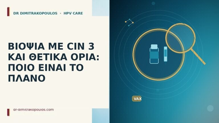 ΒΙΟΨΙΑ ΜΕ CIN 3 ΚΑΙ ΘΕΤΙΚΑ ΟΡΙΑ: ΠΟΙΟ ΕΙΝΑΙ ΤΟ