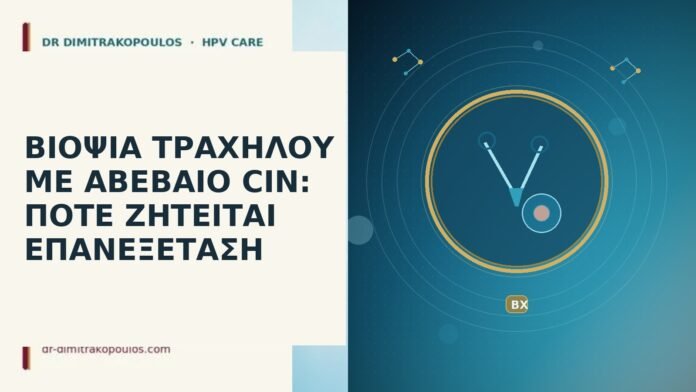 ΒΙΟΨΙΑ ΤΡΑΧΗΛΟΥ ΜΕ ΑΒΕΒΑΙΟ CIN: ΠΟΤΕ ΖΗΤΕΙΤΑΙ ΕΠΑΝΕΞΕΤΑΣΗ ΒΙΟΨΙΑ ΤΡΑΧΗΛΟΥ ΜΕ ΑΒΕΒΑΙΟ CIN: ΠΟΤΕ ΖΗΤΕΙΤΑΙ ΕΠΑΝΕΞΕΤΑΣΗ