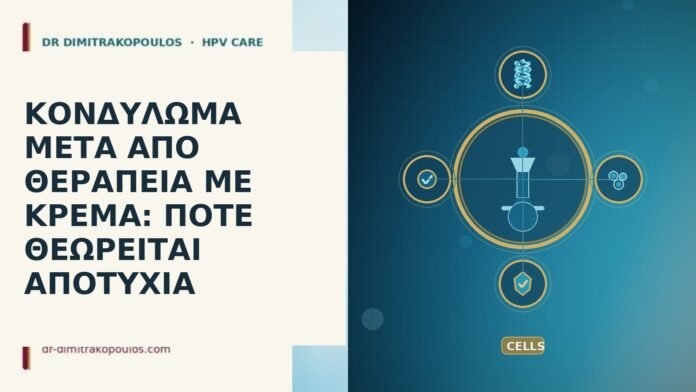 ΚΟΝΔΥΛΩΜΑ ΜΕΤΑ ΑΠΟ ΘΕΡΑΠΕΙΑ ΜΕ ΚΡΕΜΑ: ΠΟΤΕ ΘΕΩΡΕΙΤΑΙ ΑΠΟΤΥΧΙΑ ΚΟΝΔΥΛΩΜΑ ΜΕΤΑ ΑΠΟ ΘΕΡΑΠΕΙΑ ΜΕ ΚΡΕΜΑ: ΠΟΤΕ ΘΕΩΡΕΙΤΑΙ ΑΠΟΤΥΧΙΑ