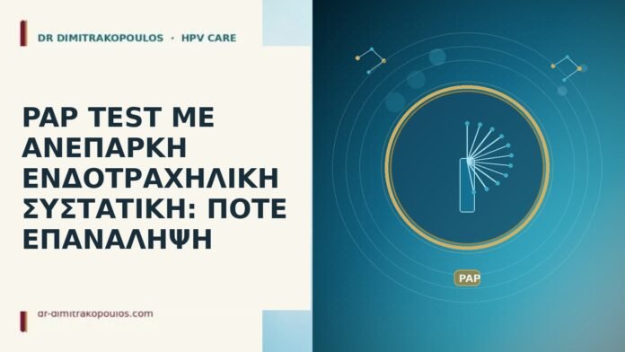 PAP TEST ΜΕ ΑΝΕΠΑΡΚΗ ΕΝΔΟΤΡΑΧΗΛΙΚΗ ΣΥΣΤΑΤΙΚΗ: ΠΟΤΕ ΕΠΑΝΑΛΗΨΗ