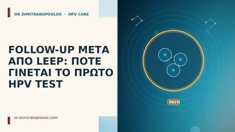 FOLLOW-UP ΜΕΤΑ ΑΠΟ LEEP: ΠΟΤΕ ΓΙΝΕΤΑΙ ΤΟ ΠΡΩΤΟ HPV TEST