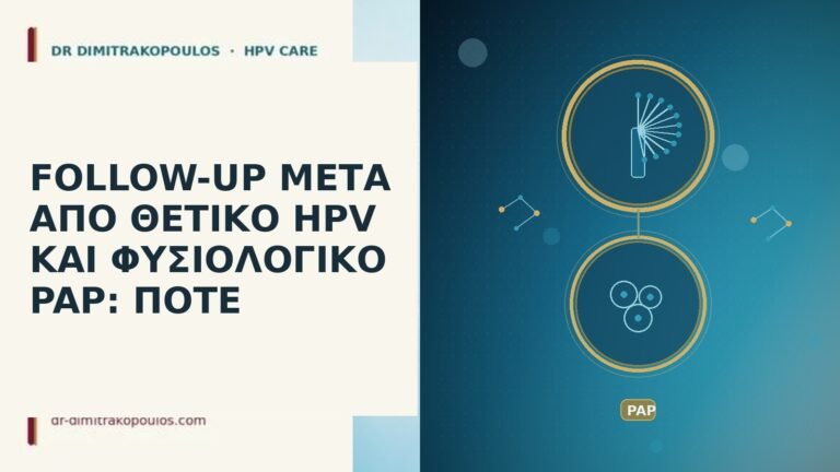 FOLLOW-UP ΜΕΤΑ ΑΠΟ ΘΕΤΙΚΟ HPV ΚΑΙ ΦΥΣΙΟΛΟΓΙΚΟ PAP: ΠΟΤΕ
