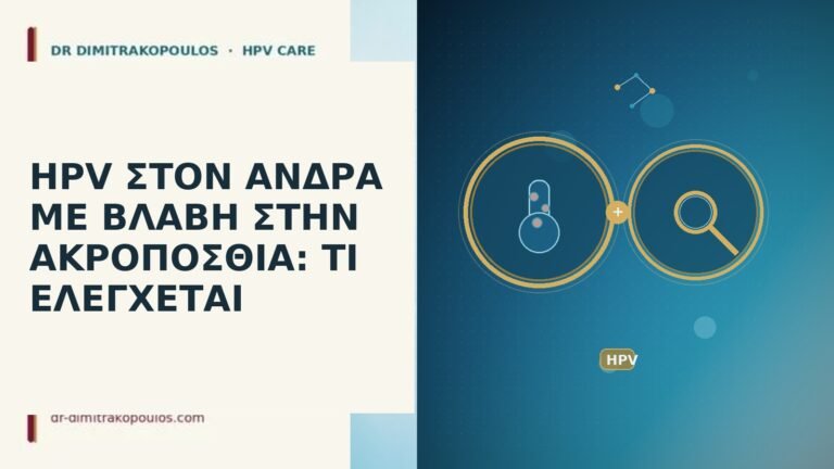 HPV ΣΤΟΝ ΑΝΔΡΑ ΜΕ ΒΛΑΒΗ ΣΤΗΝ ΑΚΡΟΠΟΣΘΙΑ: ΤΙ ΕΛΕΓΧΕΤΑΙ