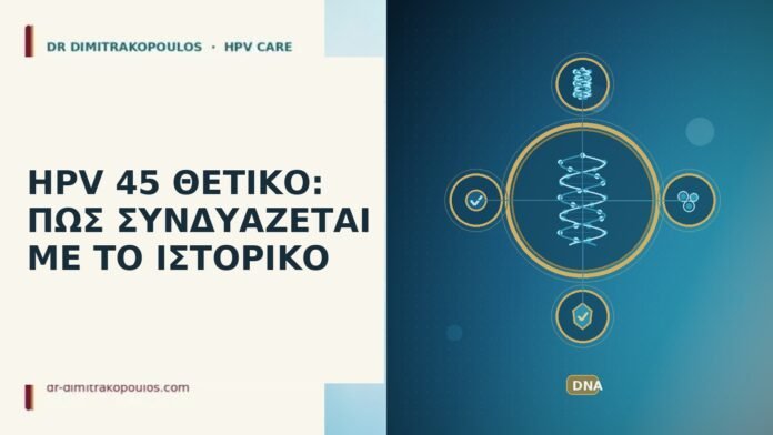 HPV 45 ΘΕΤΙΚΟ: ΠΩΣ ΣΥΝΔΥΑΖΕΤΑΙ ΜΕ ΤΟ ΙΣΤΟΡΙΚΟ HPV 45 ΘΕΤΙΚΟ: ΠΩΣ ΣΥΝΔΥΑΖΕΤΑΙ ΜΕ ΤΟ ΙΣΤΟΡΙΚΟ